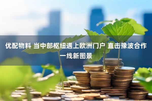 优配物料 当中部枢纽遇上欧洲门户 直击豫波合作一线新图景